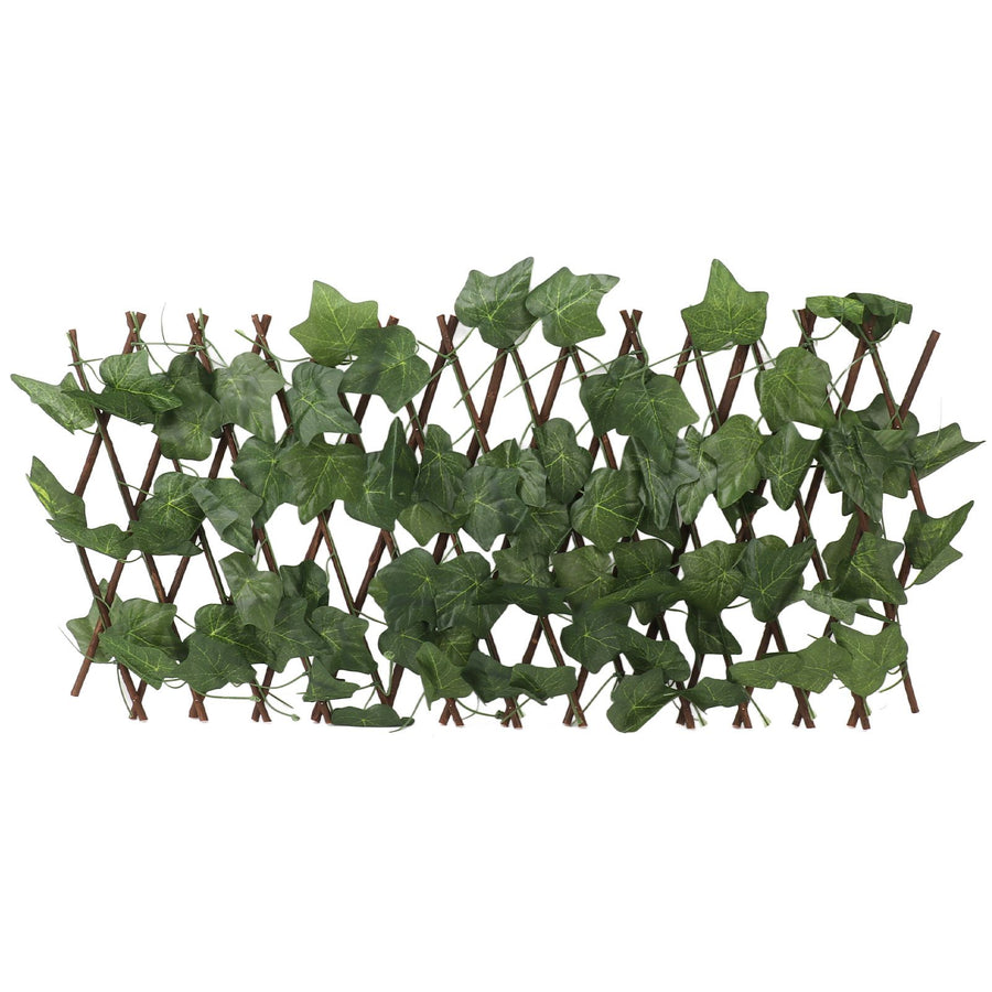 Artificial Hedges Fence Simulation Expandable Sun Protection Waterproof Artificial Topiary Hedge Plant for Garden Virginia Creeper Leaves
