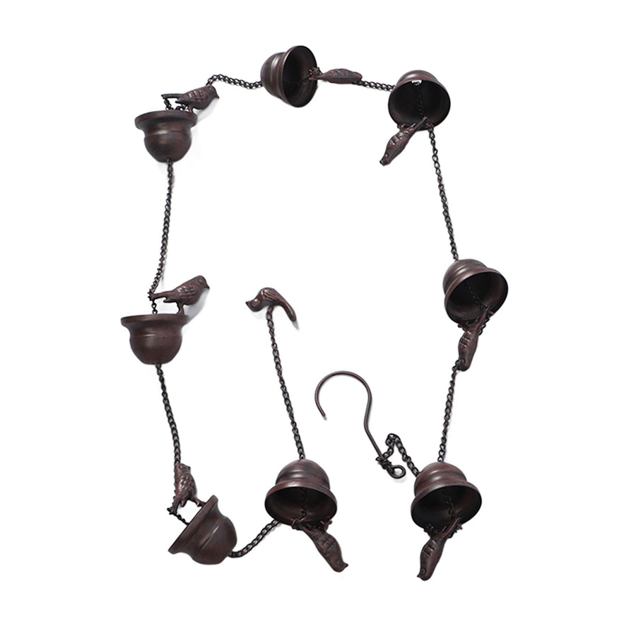 Rain Chain Outdoor Mobile Birds Cup Rain Chain Decorative Replacement for Gutters Downspouts
