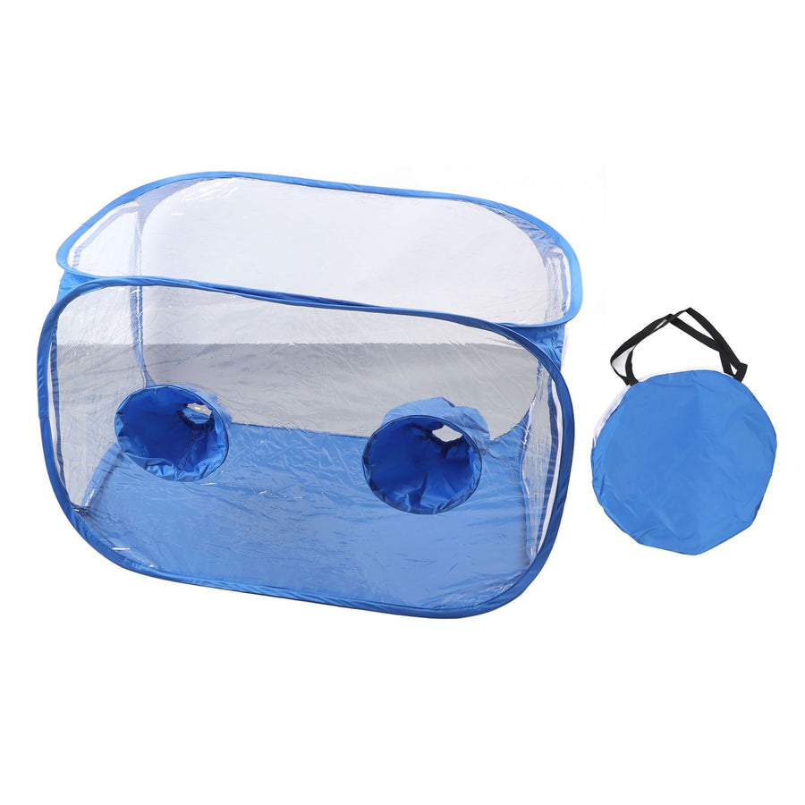Mushroom Grow Tent Still Air Box Portable Foldable PVC 2 Arm Ports Mushroom Grow Container for Study Research