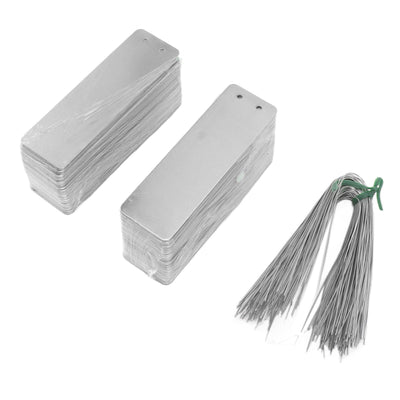 100pcs Double Sided Write On Metal Labels for Outdoor Gardening High Durability Aluminum Plant Tags Tree Identification Tags