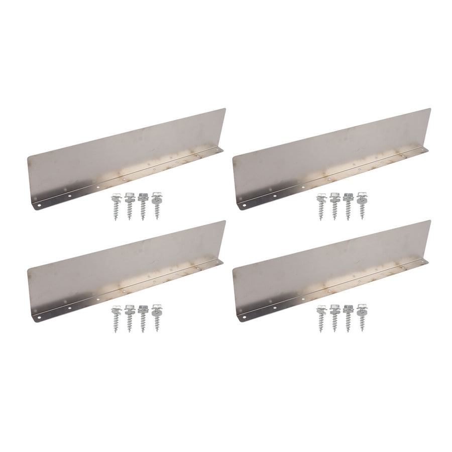 4 Pack Rainwater Valley Gutter Aluminium Rainwater Diverter Splashing Guard with 32 Screws for Roof