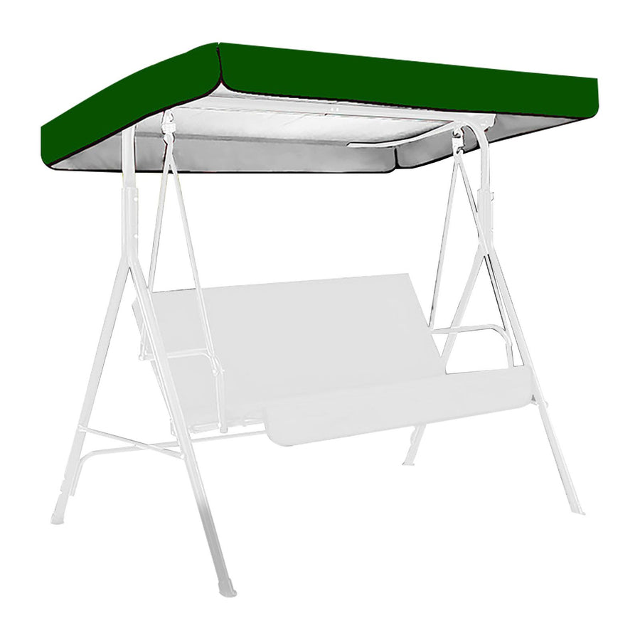 Outdoor Swing Chair Canopy Replacement Patio Swing Chair Top Cover WaterproofTop Rain Cover 190T Silver Coated 190x132x15cm/20cm Silver