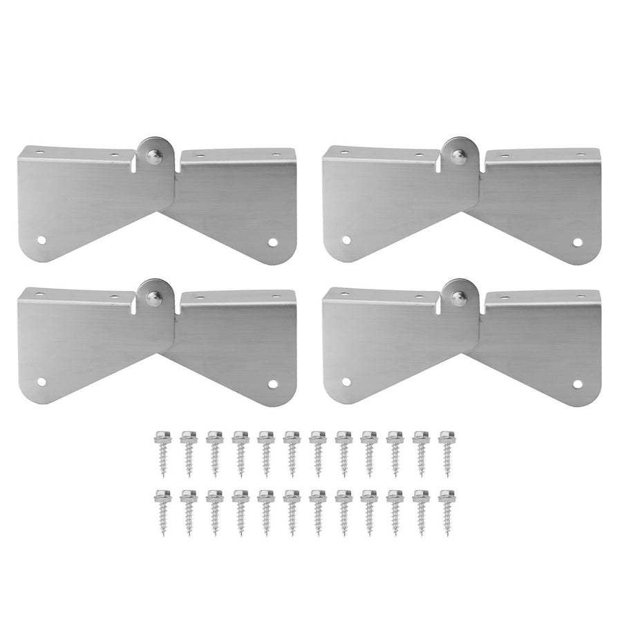 4PCS Gutter Downspout Extension Hinge Stainless Steel Flip Up Hinge for Rectangle Square Downspout Extension