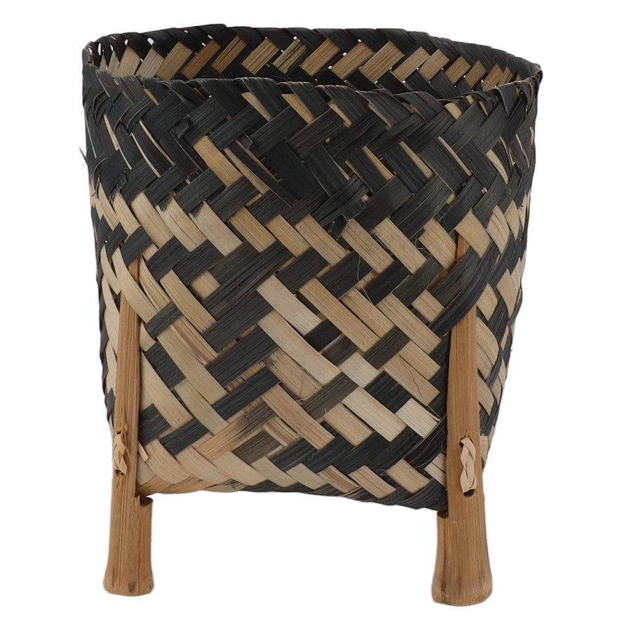 Plant Basket Northern Europe Style Bamboo Weaving Plant Pot Handwoven Indoor Outdoor Storage Organizer Plant Holder