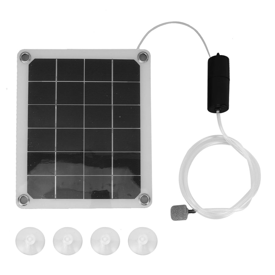 Solar Pond Aerator Waterproof 20W Noiseless Solar Aquarium Air Pump with Air Bubble Stones for Fishpond