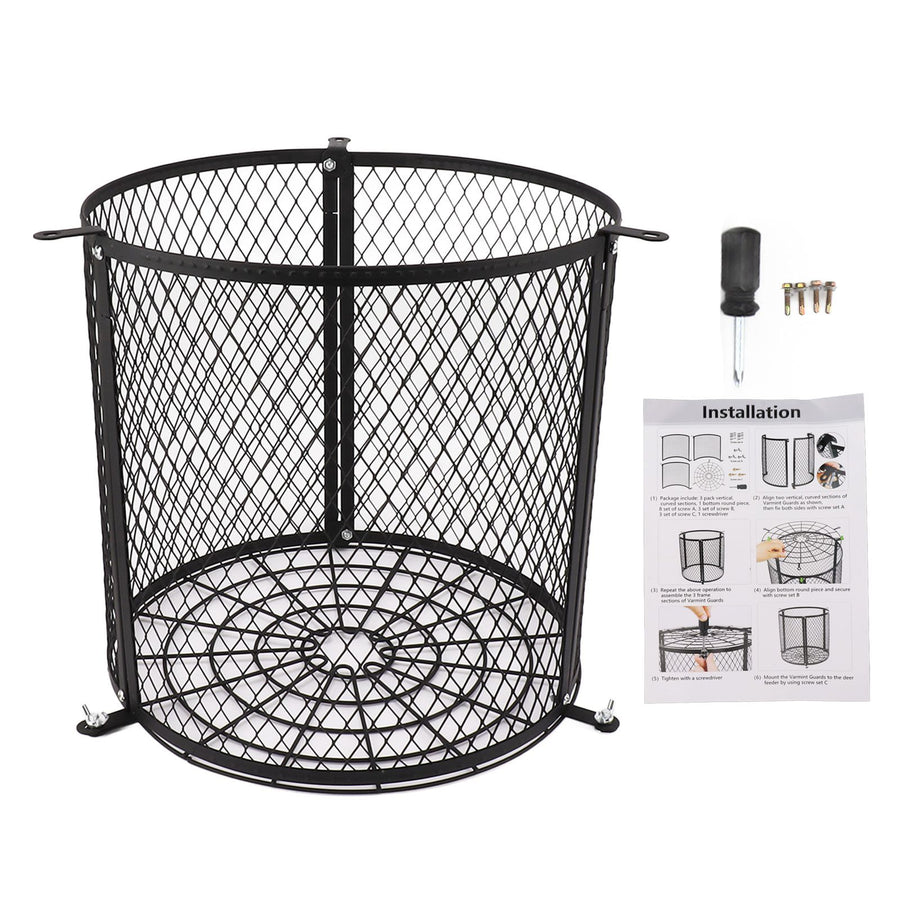 Varmint Feeder Cage Weatherproof Quick Lock Deer Feeder Protective Guards Cage for Outdoor Forest
