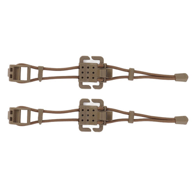 2Pcs Backpack Binding Clip MOLLE Gear Organizer Fastener Elastic Binding Buckle Carabiner Clip Bags Clasp Cord Fix Gear Elastic Strap Khaki