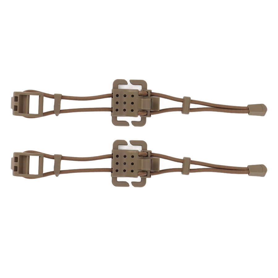 2Pcs Backpack Binding Clip MOLLE Gear Organizer Fastener Elastic Binding Buckle Carabiner Clip Bags Clasp Cord Fix Gear Elastic Strap Khaki