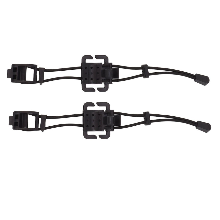 2Pcs Backpack Binding Clip MOLLE Gear Organizer Fastener Elastic Binding Buckle Carabiner Clip Bags Clasp Cord Fix Gear Elastic Strap Black