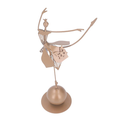 Dancing Girl Statue Lifelike Waterproof Colorfast Rugged Garden Dancing Girl Decoration for Yard Lawn