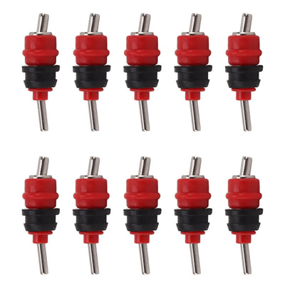 10pcs Automatic Chicken Water Nipple 360 Degree Poultry Drinking Water Chicken Duck Hen Watering Nipple Red Steel Ball