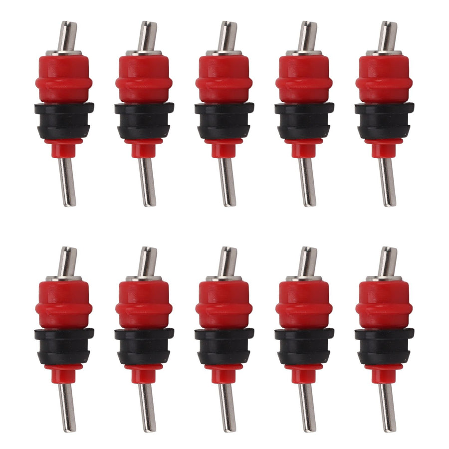 10pcs Automatic Chicken Water Nipple 360 Degree Poultry Drinking Water Chicken Duck Hen Watering Nipple Red Steel Ball