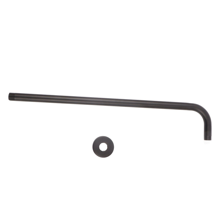 Shower Arm Stainless Steel Shower Head Extension Pipe Bathroom Shower Hardware Accessories Black 52cm