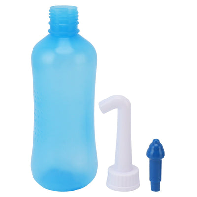 Nasal Irrigation Manual Sinus Rinse Bottle Pressure Nose Wash Cleaner for Children Adults Kids 310ml+ Five Hole Head