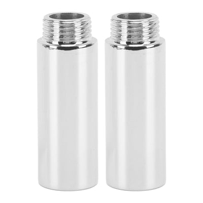 2PCS Shower Arm Extension Stainless Steel Chrome Plating Shower Head Extension Pipe for Bathroom 6.1cm/2.4in