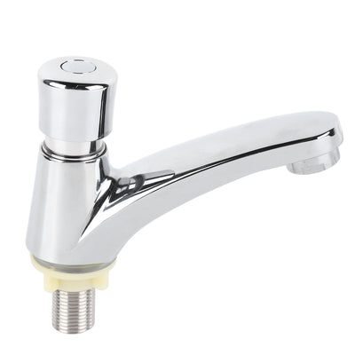 Time Delay Basin Sink Faucet Copper Alloy Push Switch Water Saving Tap for Home Kitchen Bathroom Hotel