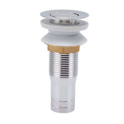 Bathroom Sink Drain Stainless Steel Polished Electroplated Flip Top Anti Blocking Short Vanity Vessel Drain Stopper for Home Kitchen