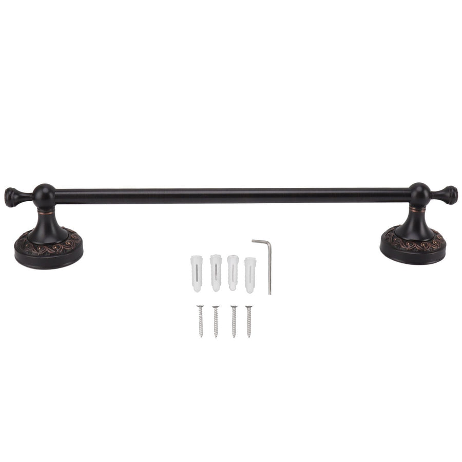 Towel Bar Copper Retro Space Saving 40CM Multifunctional Tilt Proof Single Towel Rack for Bathroom Accessories Black Antique