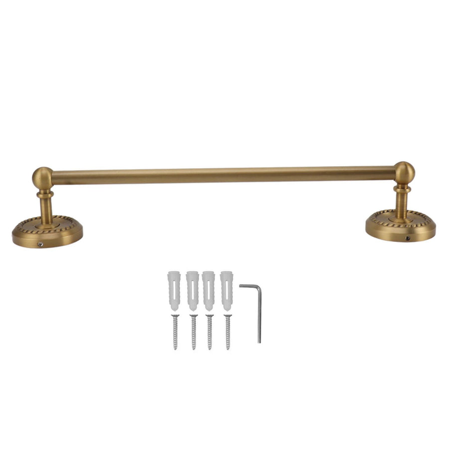 All Copper Bathroom Towel Bar European Style Wall Mounted Towel Rack for Bathroom 41cm Antique Color