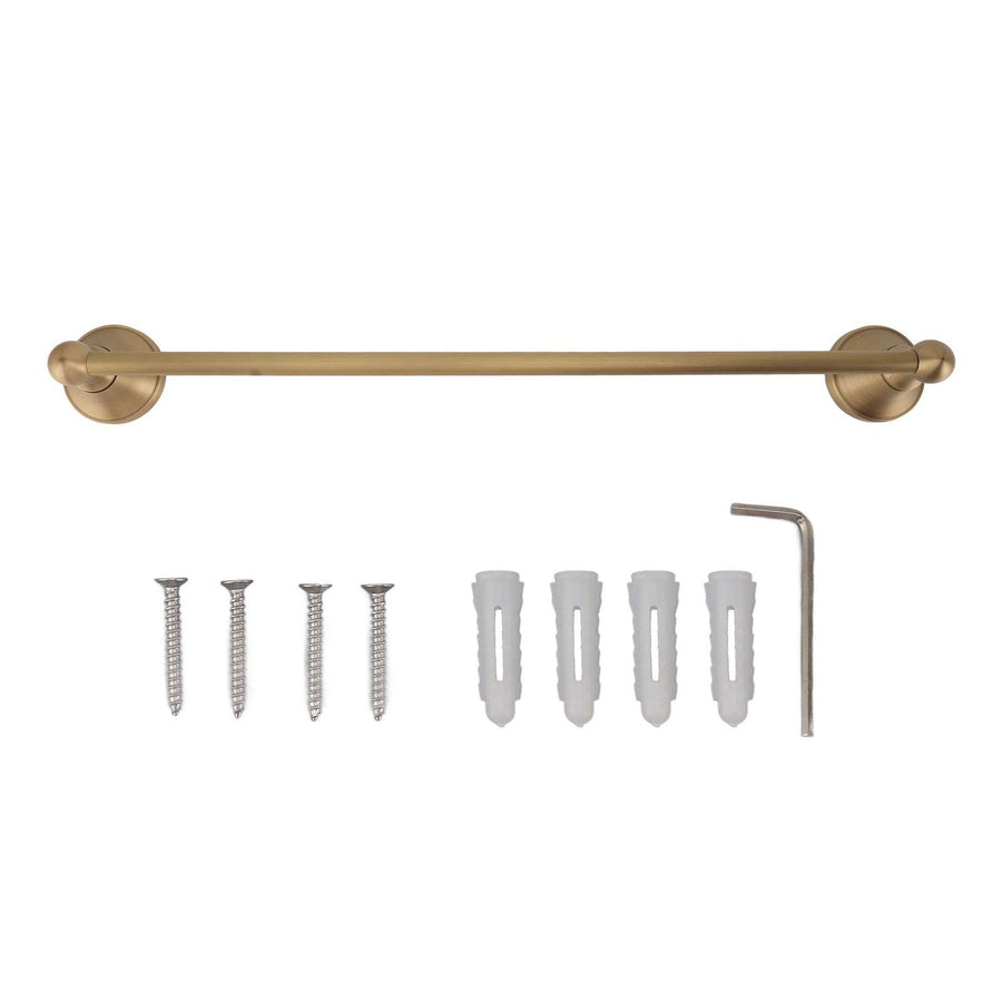 Copper Towel Bar European Style Towel Rack Single Rod Multipurpose Towel Bar Holder for Bathroom Toilet