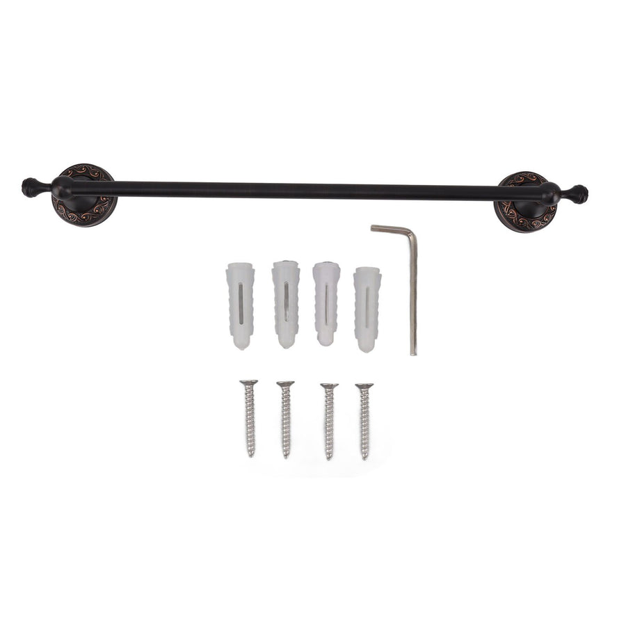 Bathroom Towel Bar 19.7in Sturdy Copper Elegant Retro Style Hand Towel Holder with Screws Hex Wrench for Home Kitchen Black