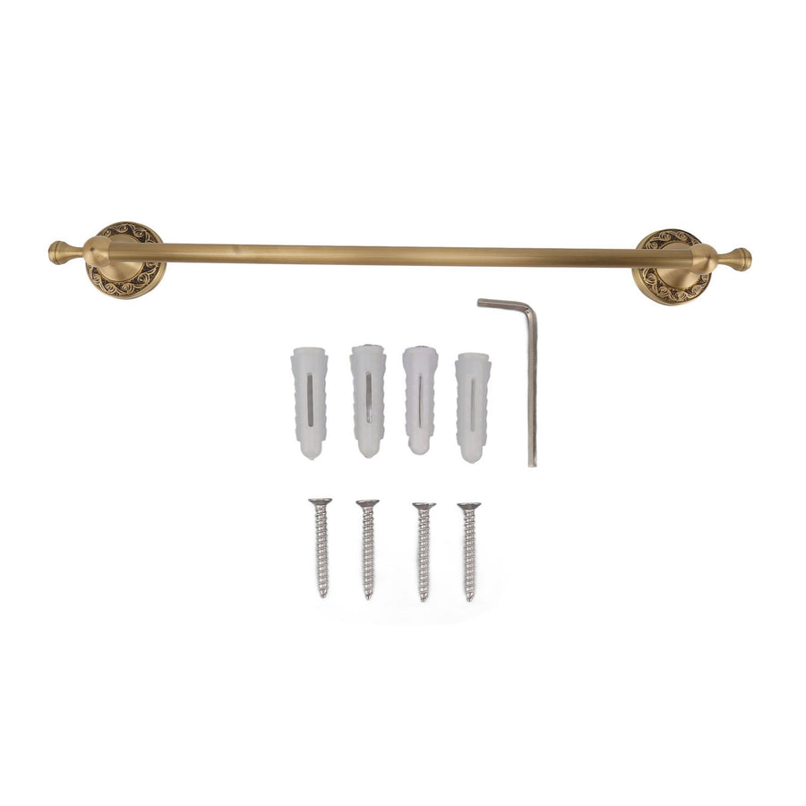 Bathroom Towel Bar 19.7in Sturdy Copper Elegant Retro Style Hand Towel Holder with Screws Hex Wrench for Home Kitchen Antique