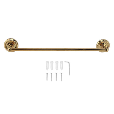 Copper Towel Bar European Style Bathroom Single Bar Towel Rack Bathroom Hanging Rack Titanium