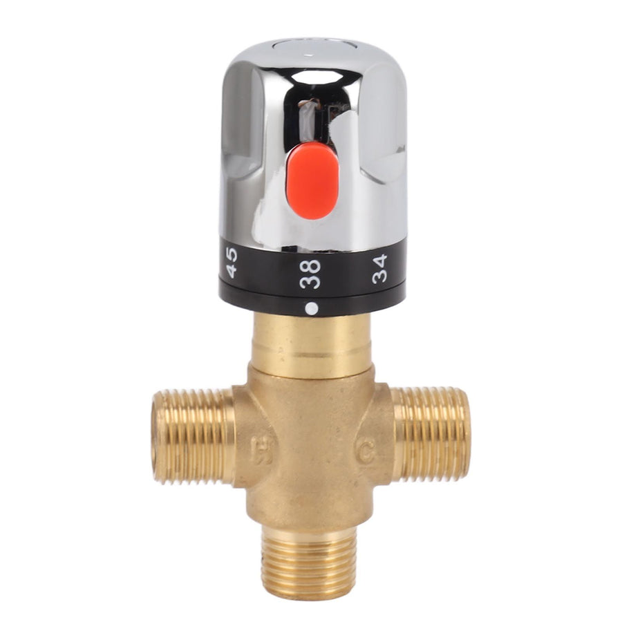 Thermostatic Mixing Valve Brass Shower Mixing Valve Hot and Cold Water Temperature Control Valve for Basin Bathroom