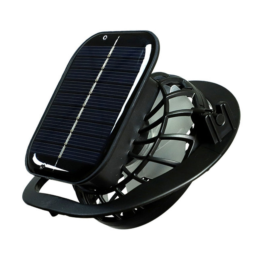 Rechargeable Handheld Fan Solar USB Charging Cooling 1000mAh Battery Electric Fan for Sun Caps Hole Type