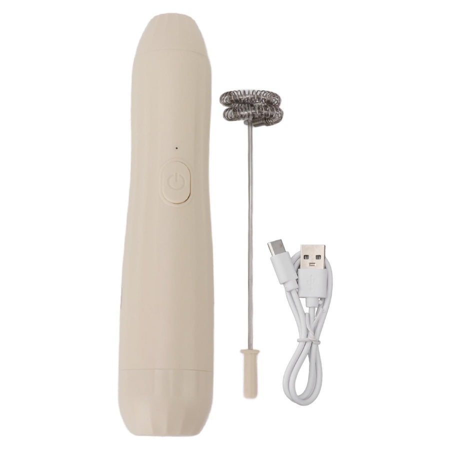 Milk Frother Khaki Rechargeable Coffee Frother Mixer for Coffee Latte Hot Chocolate