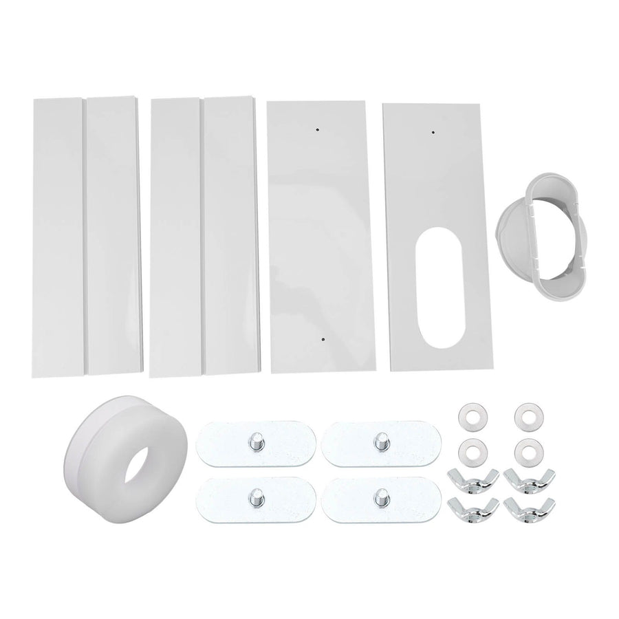 Air Conditioner Window Vent Kit PVC Easy Installation Seamless Universal Adjustable Air Conditioner Window Accessory 4 Plates for 140cm Window