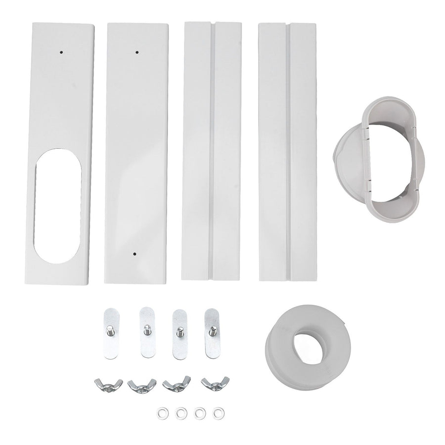 Portable AC Window Vent Kit Air Conditioner Window Kit Adjustable PVC Window Seal Kit Panels for Horizontal Vertical Window