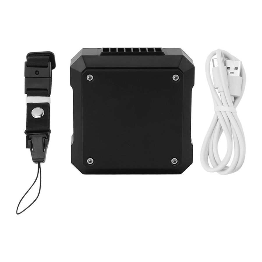 Waist Clip Fan USB Charge 4000mAh Battery 3 Speed Modes White Light ABS Shell Belt Fan for Camping Adventure Travel