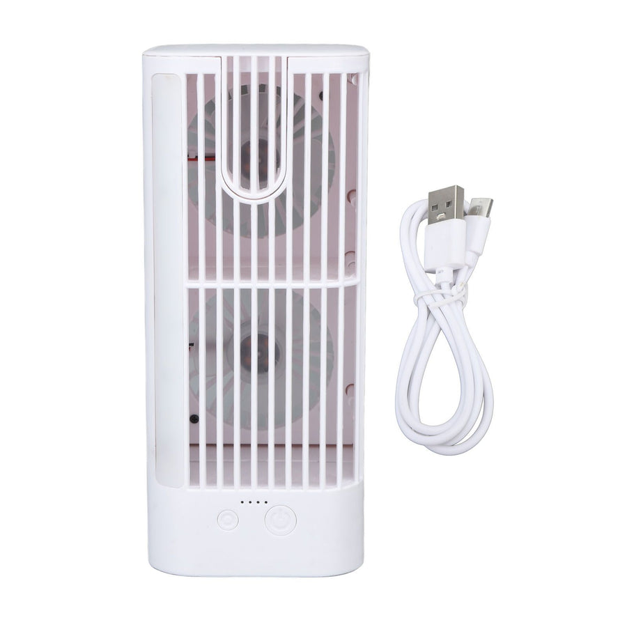 Desk Night Light Fan Power Adjustable Space Saving Quiet Multifunctional Cool Fan Plug and Play Without Sprayer