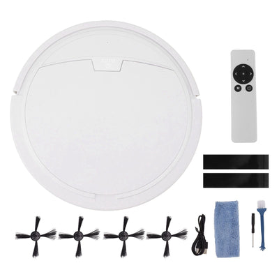Ultra Thin Fully Automatic Robot Vacuum Cleaner Smart Robotic Vacuum Cleaner for Dust Hair Fluff White Without Water Tank 32x32cm