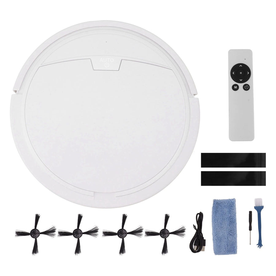 Ultra Thin Fully Automatic Robot Vacuum Cleaner Smart Robotic Vacuum Cleaner for Dust Hair Fluff White Without Water Tank 32x32cm