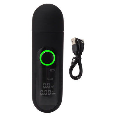 Digital Alcohol Tester High Accuracy LCD HD Display USB Rechargeable Portable Breath Tester for Home Use Black