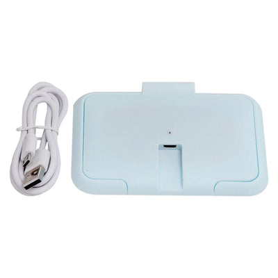 USB Wet Wipe Heater Constant Temperature Portable Baby Wipes Warmer for Household Car Outdoor Blue