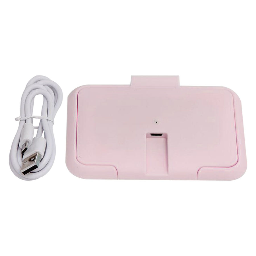 USB Wet Wipe Heater Constant Temperature Portable Baby Wipes Warmer for Household Car Outdoor Pink