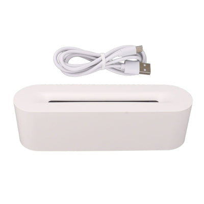 Flame Diffusers 7 Colors USB Portable Practical Simple Operation Fire Air Humidifier for Room Bedroom Office White