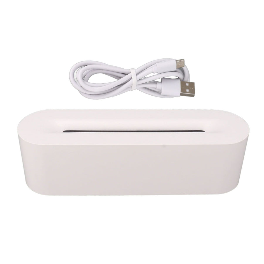 Flame Diffusers 7 Colors USB Portable Practical Simple Operation Fire Air Humidifier for Room Bedroom Office White