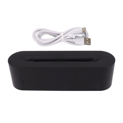 Flame Diffusers 7 Colors USB Portable Practical Simple Operation Fire Air Humidifier for Room Bedroom Office Black