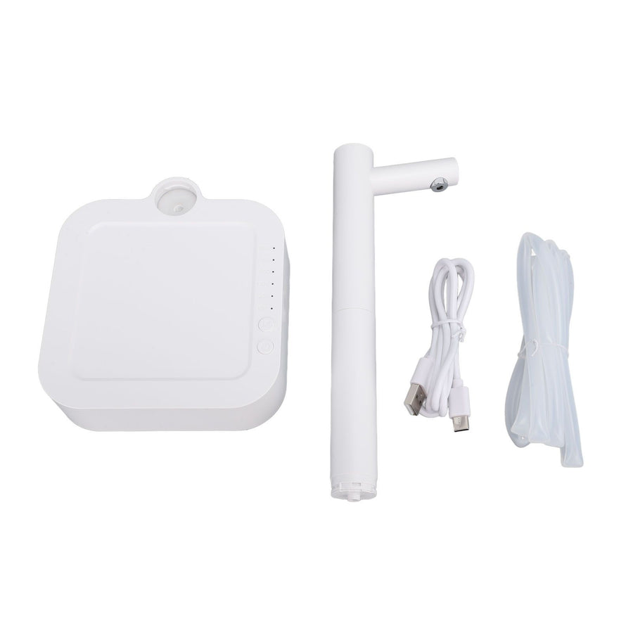 Water Dispenser Countertop 7 Stage Quantitative Water Pump Portable White Electric Water Dispenser Desktop for Home Room Office Camping