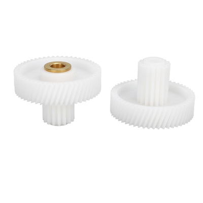 2pcs Meat Grinder Gear Plastic Work Efficiently Multifunctional High Compatibility Mincer Gear for Sausage Machine Chili Cooker