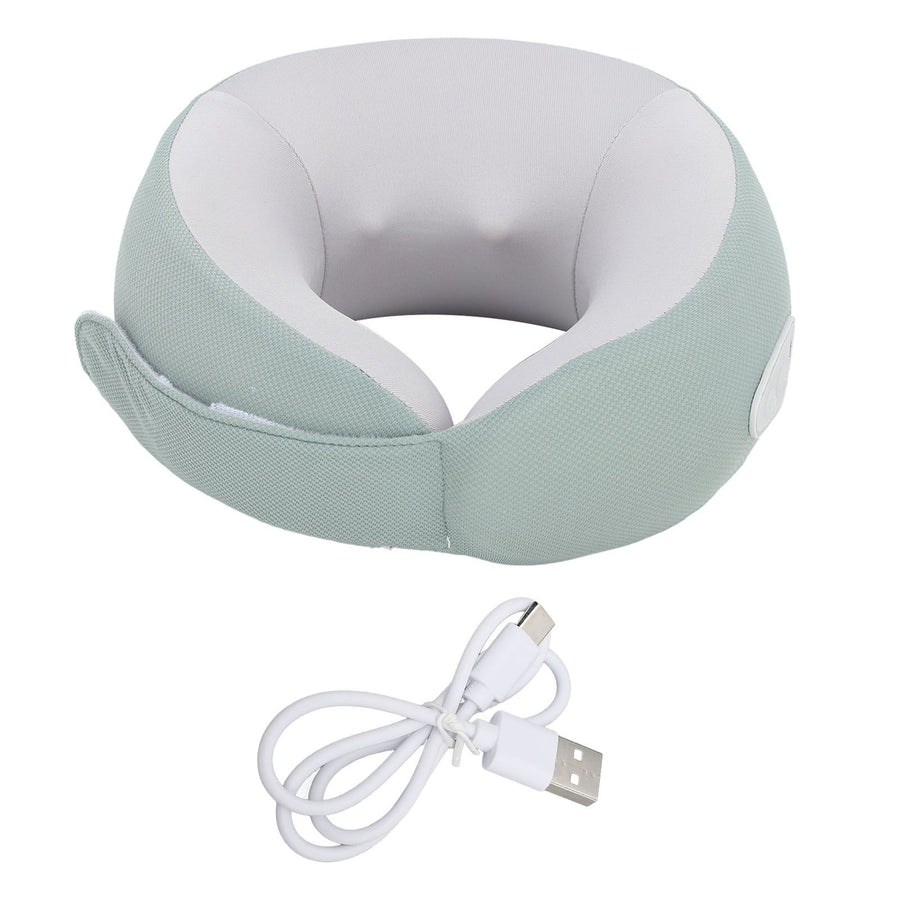 Cordless Neck Massager High Resilience Memory Foam Portable Shiatsu Back Neck Massager with Heating Function Green