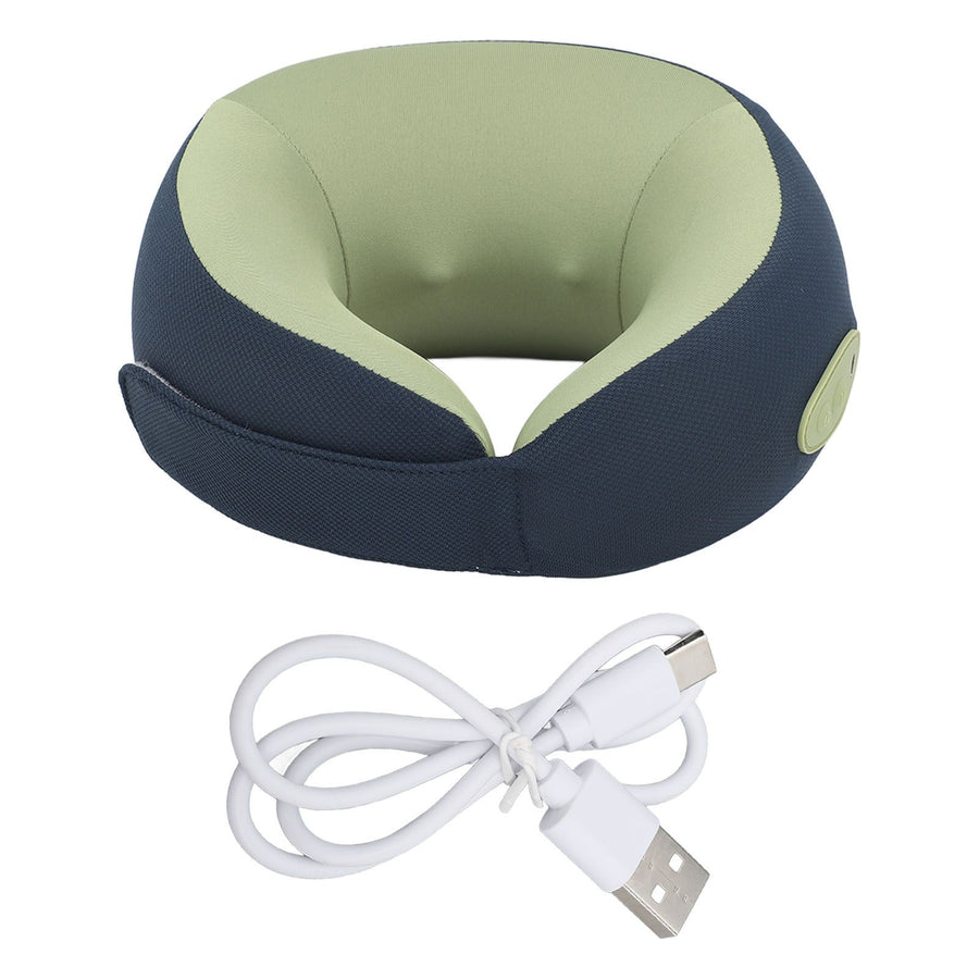 Cordless Neck Massager High Resilience Memory Foam Portable Shiatsu Back Neck Massager with Heating Function Blue
