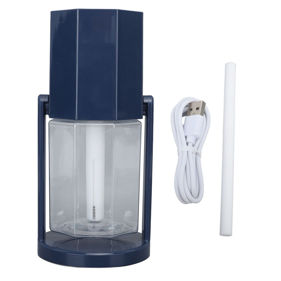 USB Desktop Humidifier Multifunctional Quiet Colorful Ambient Light Portable Small Humidifier for Car Home Bedroom Office Blue