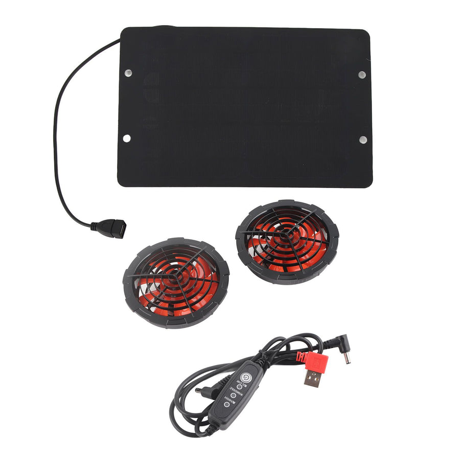 10W Solar Fan Outdoor Solar Powered Fan IPX7 Waterproof Shed Chicken Coop Greenhouse Import Export Exhaust Fan