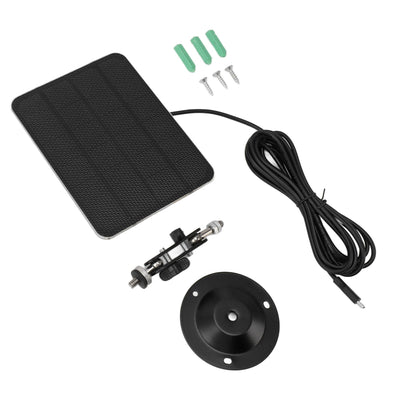5W Solar Panel Solar Cell Wall Mount with Bracket 3m Phone Charger Cable Soalr Power System for Home Security Camera