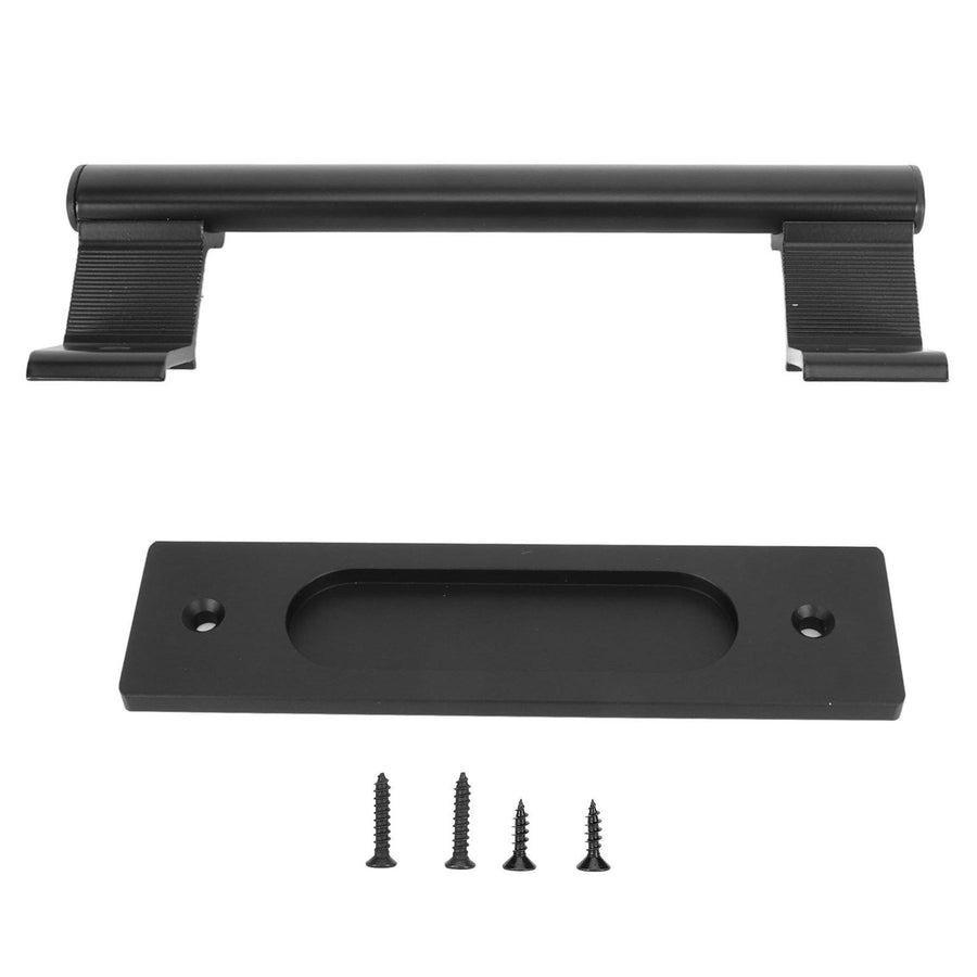 Sliding Door Handle Double Sided Universal Black Aluminum Alloy Barn Door Handles Hardwares for Home Bedroom
